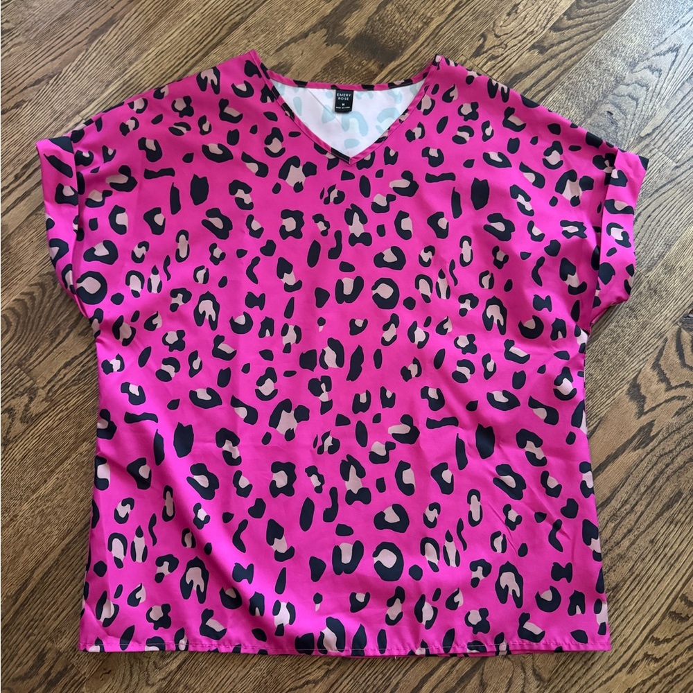 Pink Leopard Print Shirt
